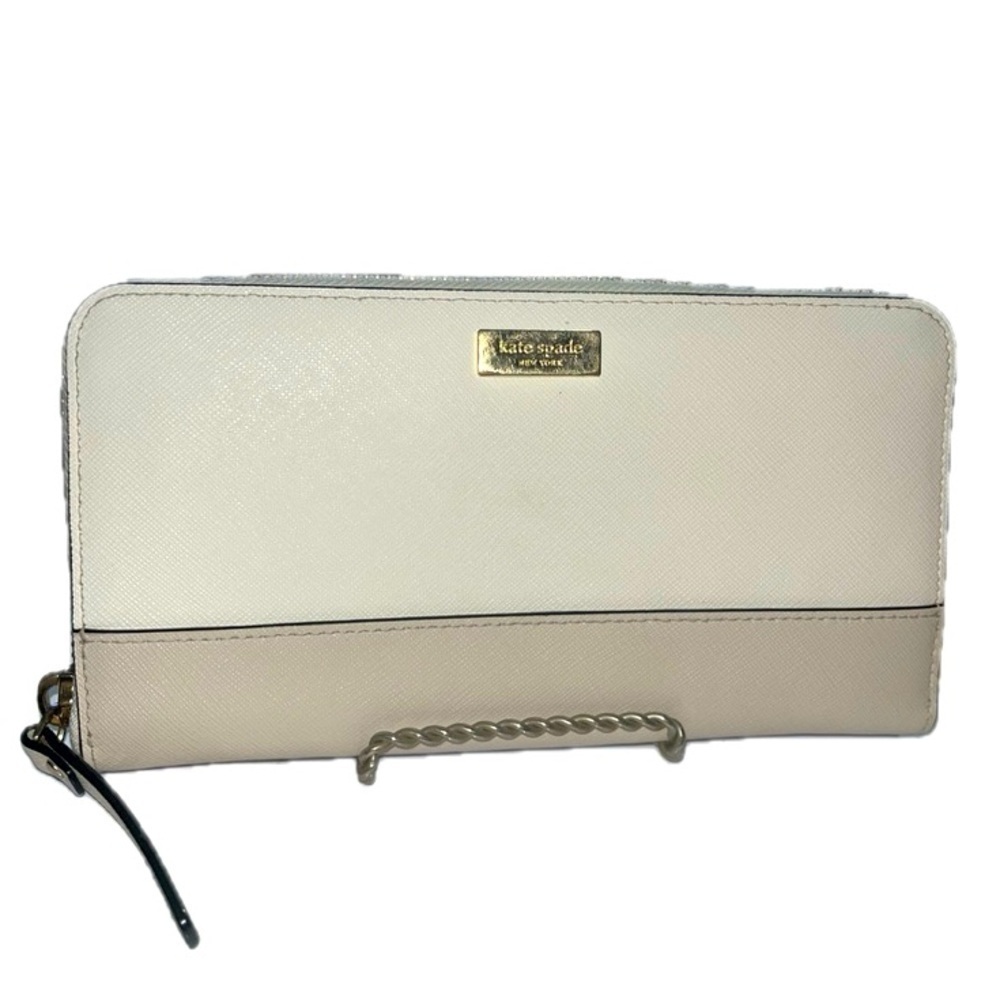 Kate Spade New York Neda Laurel Way Zip Around Wallet WLRU2670 Cement/Pumice